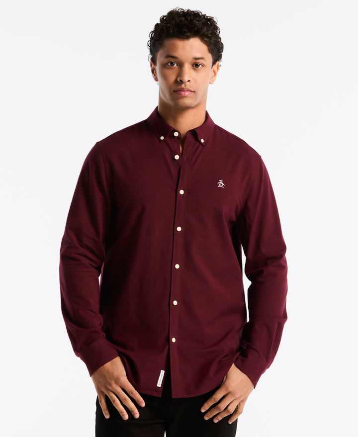 EcoVero Oxford Stretch Long Sleeve Shirt (Port Royale) 