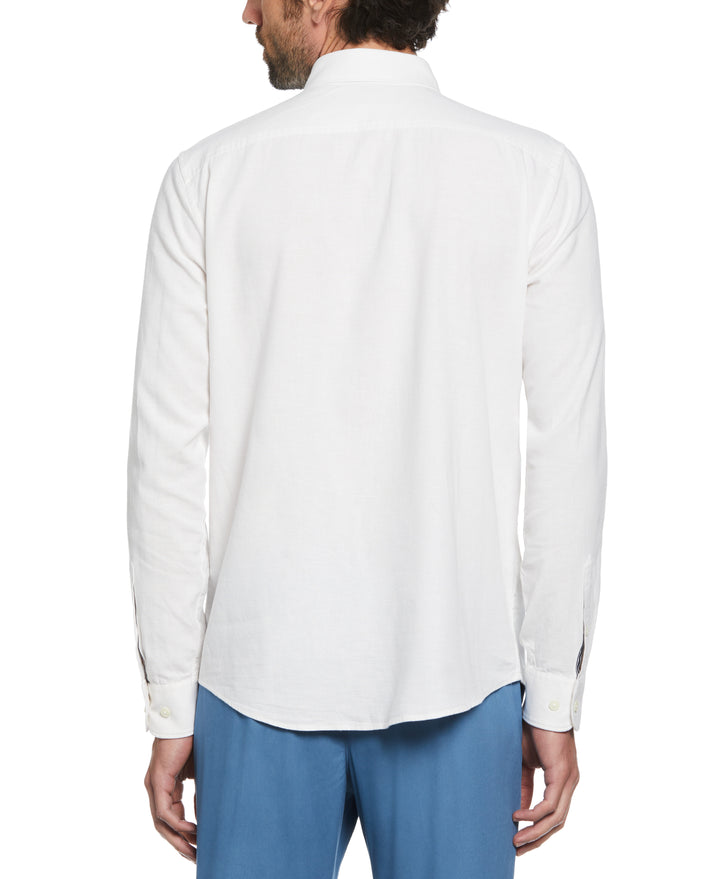 Linen EcoVero™ Blend Shirt (Bright White) 