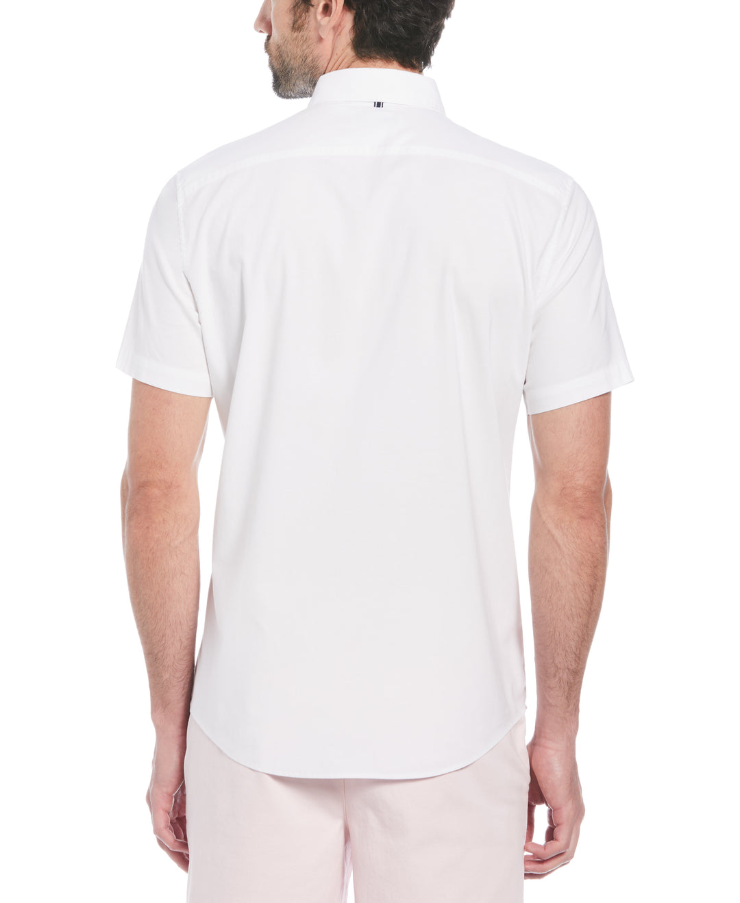 EcoVero Oxford Stretch Short Sleeve Button-Down Shirt (Bright White) 