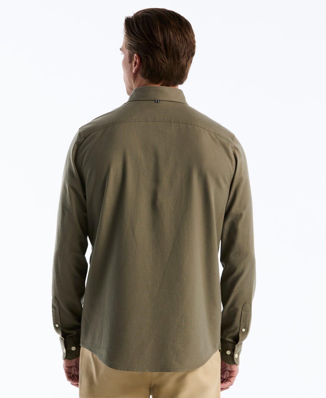 EcoVero Oxford Stretch Long Sleeve Shirt (Dusty Olive) 