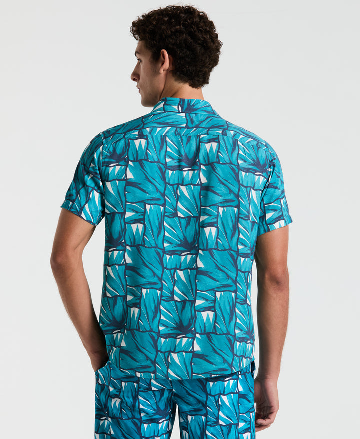 Agave Tiles Print Shirt (Exotic Plume) 