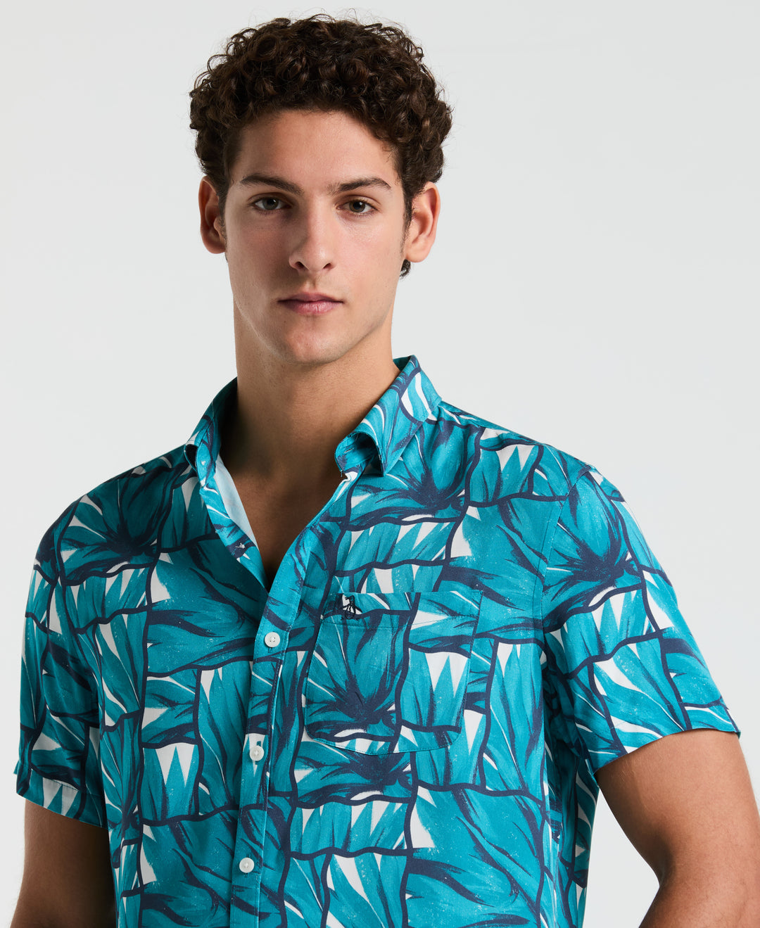 Agave Tiles Print Shirt (Exotic Plume) 