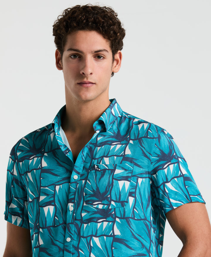Agave Tiles Print Shirt (Exotic Plume) 