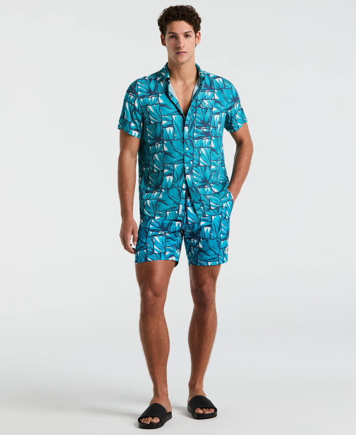 Agave Tiles Print Shirt (Exotic Plume) 
