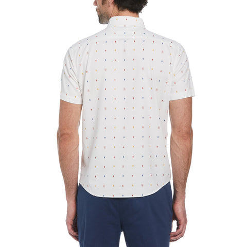 EcoVero™ Blend Diamond Pete Print Shirt (Bright White) 