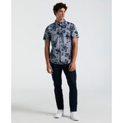 EcoVero™ Blend Floral Print Chambray Shirt (Dark Sapphire) 