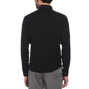 EcoVero™ Blend Loop Back Overshirt (True Black) 