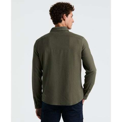EcoVero™ Blend Loop Back Overshirt (Dusty Olive) 