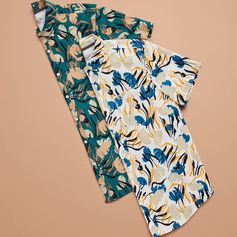 EcoVero™ Blend Painted Floral Print Shirt-Shirts-Original Penguin