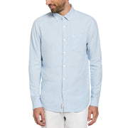 Linen EcoVero™ Blend Shirt (Cerulean) 