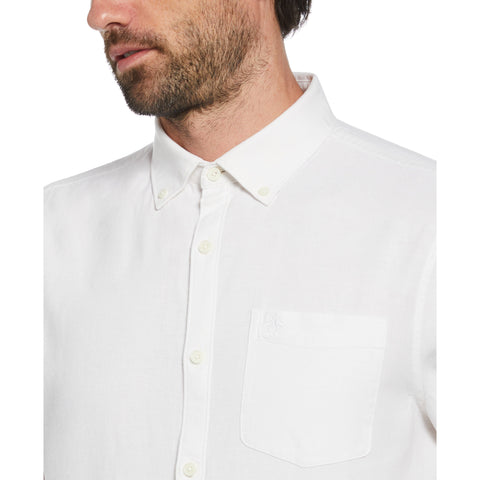 Linen EcoVero™ Blend Shirt (Dark Sapphire) 