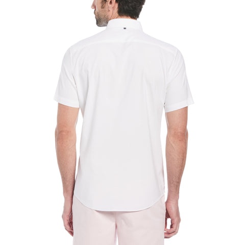 EcoVero Oxford Stretch Short Sleeve Button-Down Shirt (Bright White) 