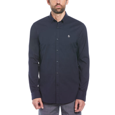 EcoVero Oxford Stretch Long Sleeve Shirt (Dark Sapphire) 
