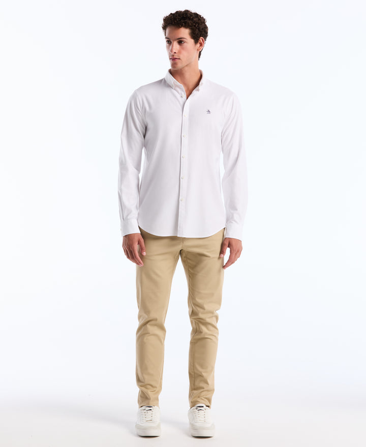 EcoVero Oxford Stretch Long Sleeve Shirt (Bright White) 