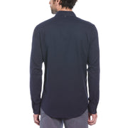 EcoVero Oxford Stretch Long Sleeve Shirt (Dark Sapphire) 