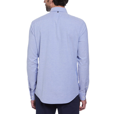 EcoVero Oxford Stretch Long Sleeve Shirt (Amparo Blue) 
