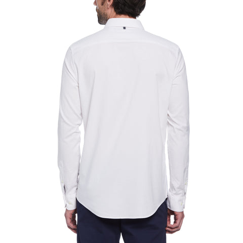 EcoVero Oxford Stretch Long Sleeve Shirt (Bright White) 