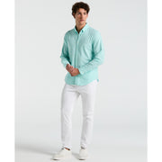 EcoVero Oxford Stretch Long Sleeve Shirt (Blue Tint) 