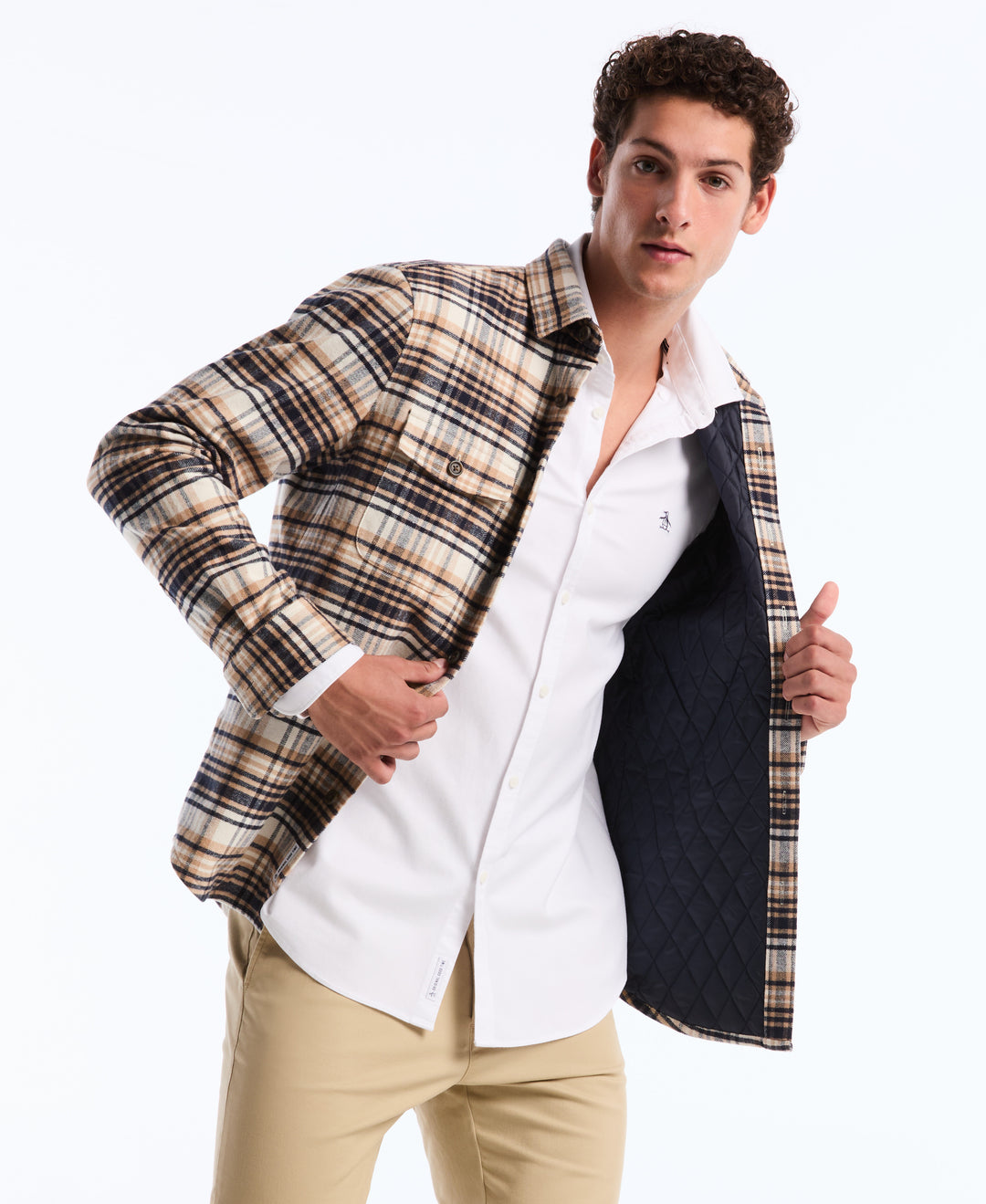 EcoVero Oxford Stretch Long Sleeve Shirt (Bright White) 