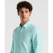 EcoVero Oxford Stretch Long Sleeve Shirt (Blue Tint) 