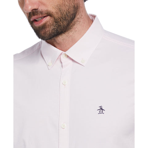 EcoVero Oxford Stretch Long Sleeve Shirt (Parfait Pink) 