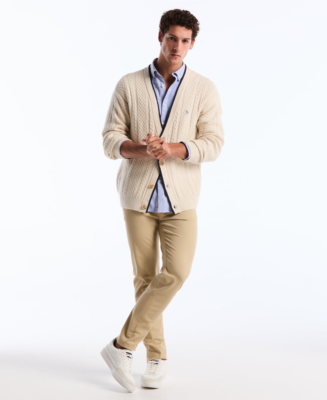 EcoVero Oxford Stretch Long Sleeve Shirt (Amparo Blue) 