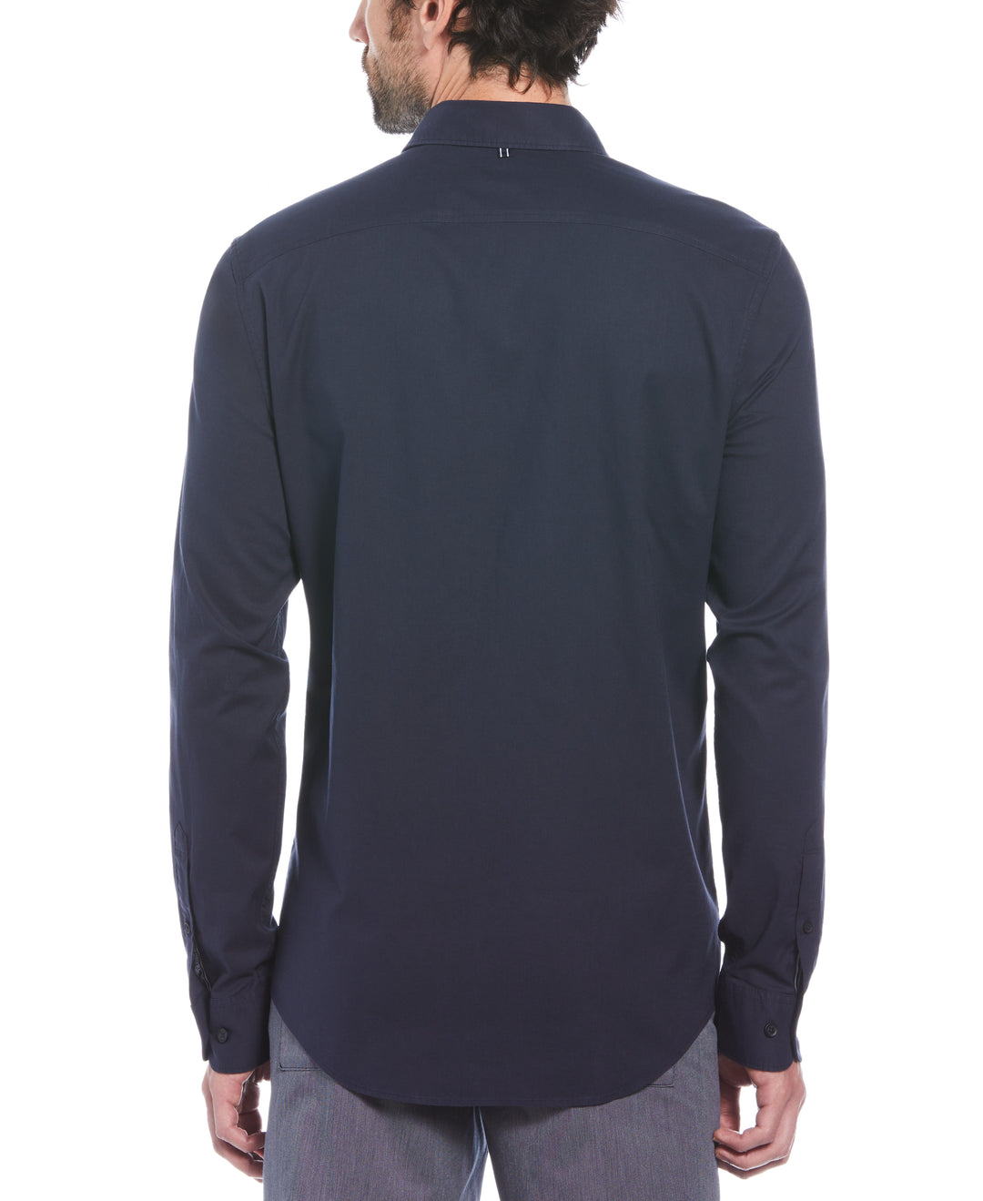EcoVero Oxford Stretch Long Sleeve Shirt (Dark Sapphire) 
