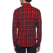EcoVero™ Blend Plaid Flannel Shirt (Racing Red) 
