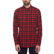 EcoVero™ Blend Plaid Flannel Shirt (Racing Red) 