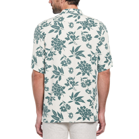 EcoVero™ Twill Floral Print Shirt (Bright White) 
