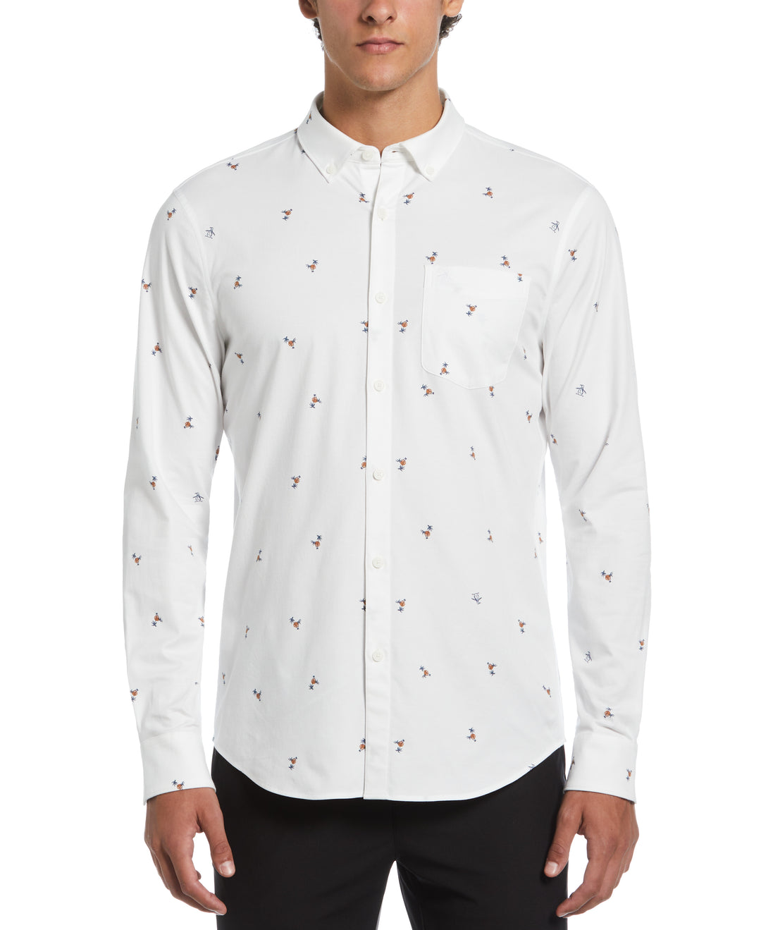 EcoVero Oxford Stretch Long Sleeve Shirt (Bright White) 