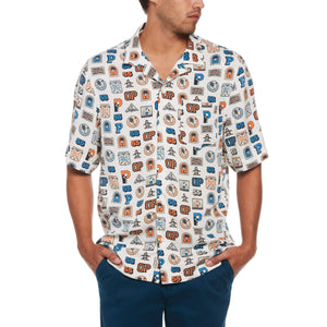 Collegiate Print Shirt (Bright White) 
