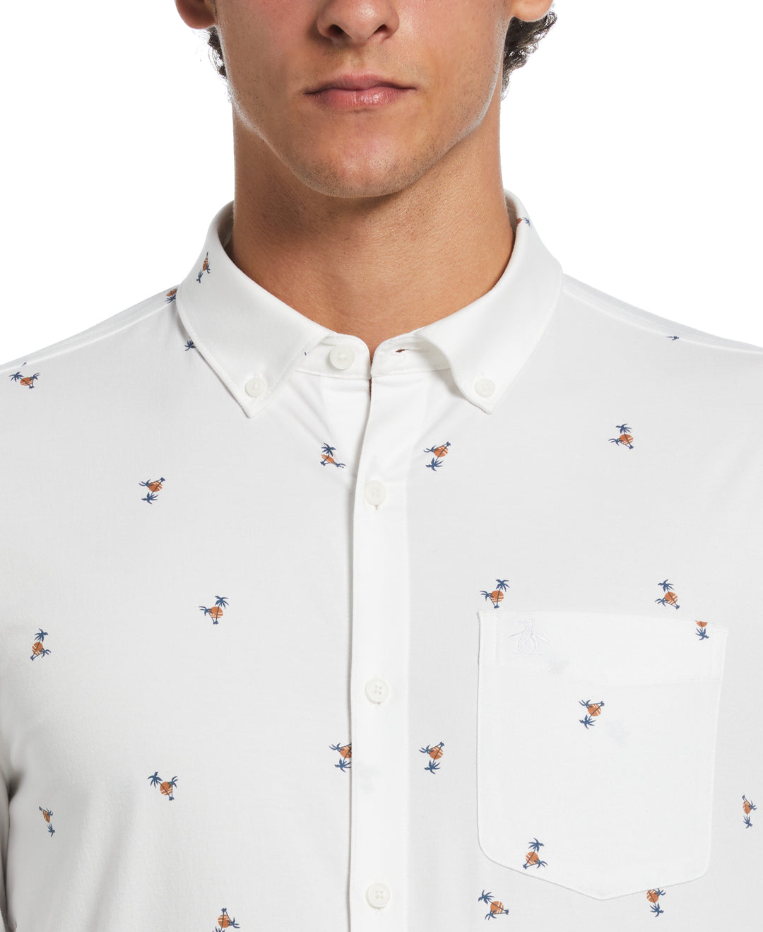 EcoVero Oxford Stretch Long Sleeve Shirt (Bright White) 