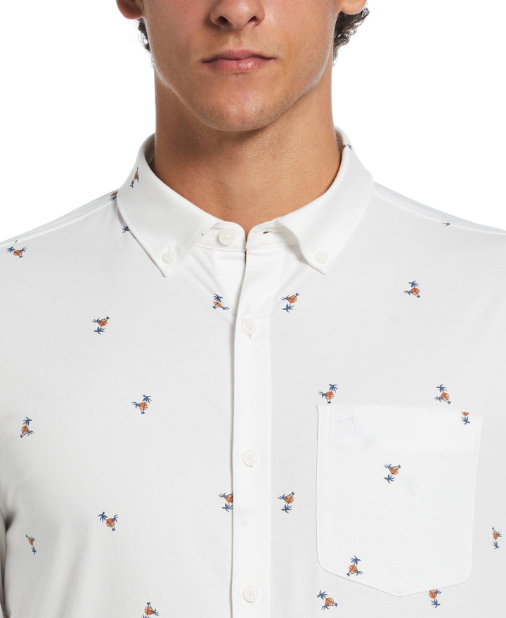 EcoVero Oxford Stretch Long Sleeve Shirt (Bright White) 