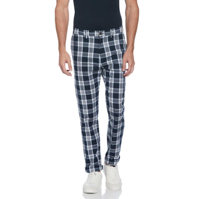Ecovero™ Plaid Chino Trousers (Cool Blue) 