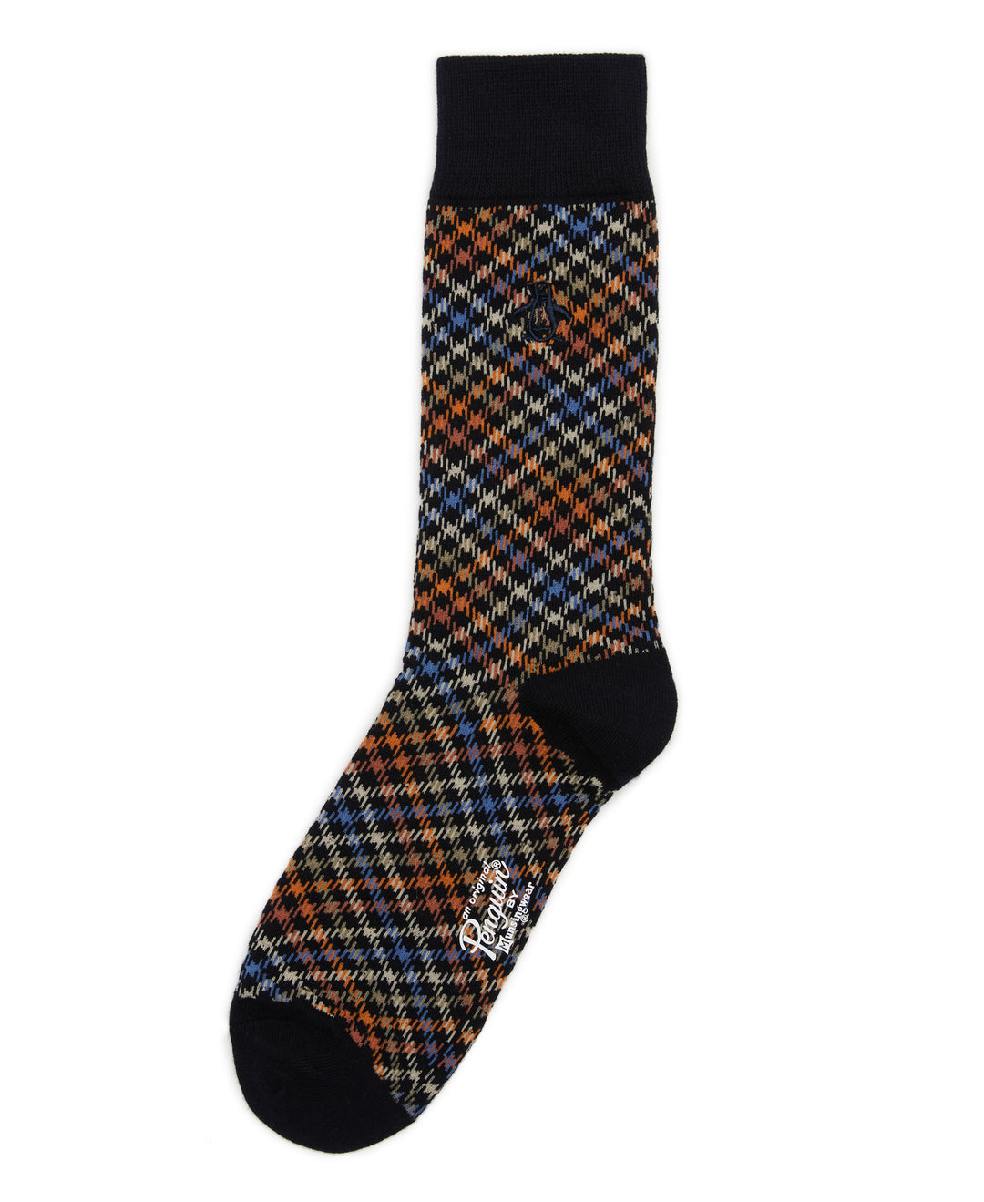 Edlin Plaid Dress Sock  (Dark Navy) 