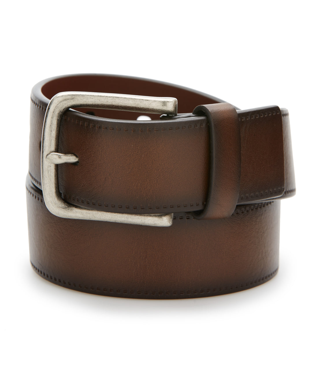 Embossed Stitch Belt  (Brn) 