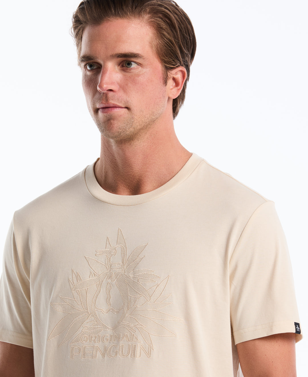 Embroidered Bloom Pete Jersey Tee (Birch) 