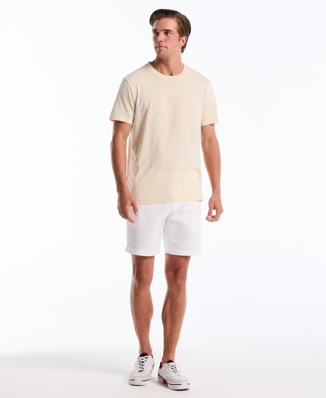 Embroidered Bloom Pete Jersey Tee (Birch) 