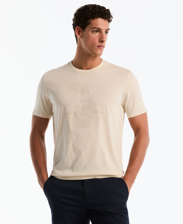 Jersey Embroidered Lei Graphic Cotton Tee (Birch) 