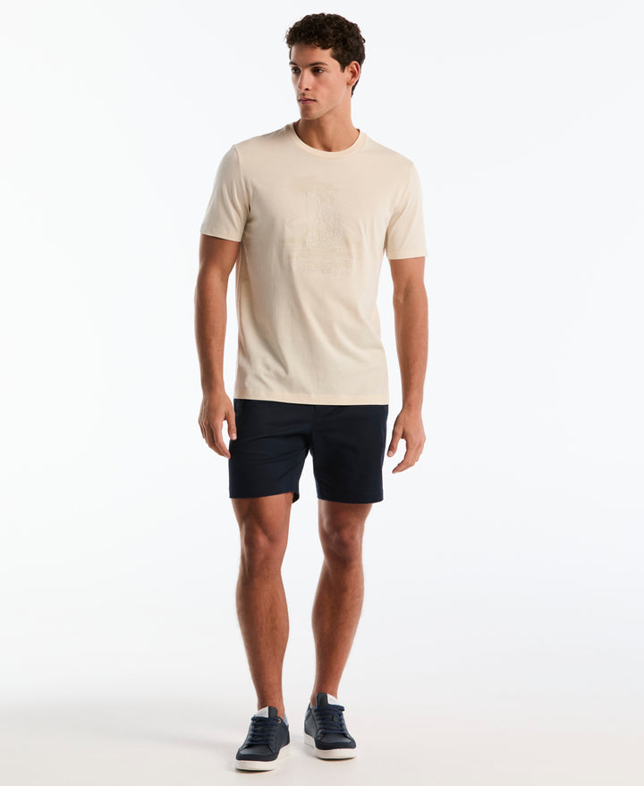 Jersey Embroidered Lei Graphic Cotton Tee (Birch) 