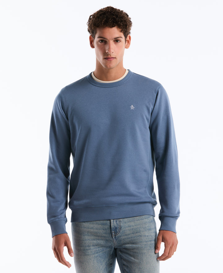 Embroidered Pete Fleece Crewneck (Copen Blue) 