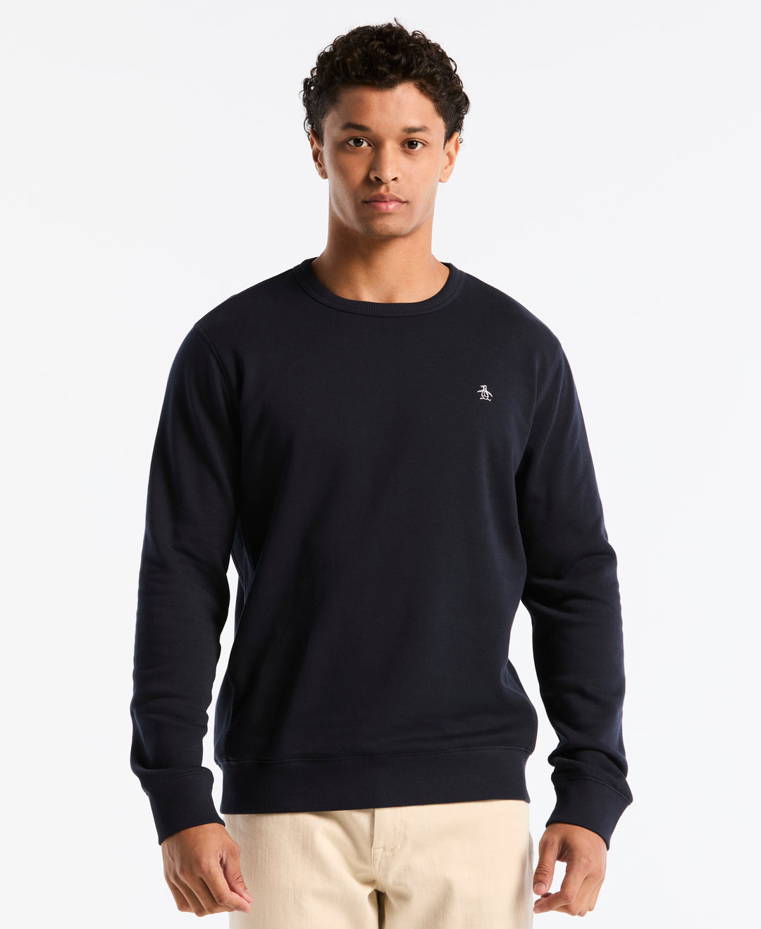 Embroidered Pete Fleece Crewneck (Dark Sapphire) 