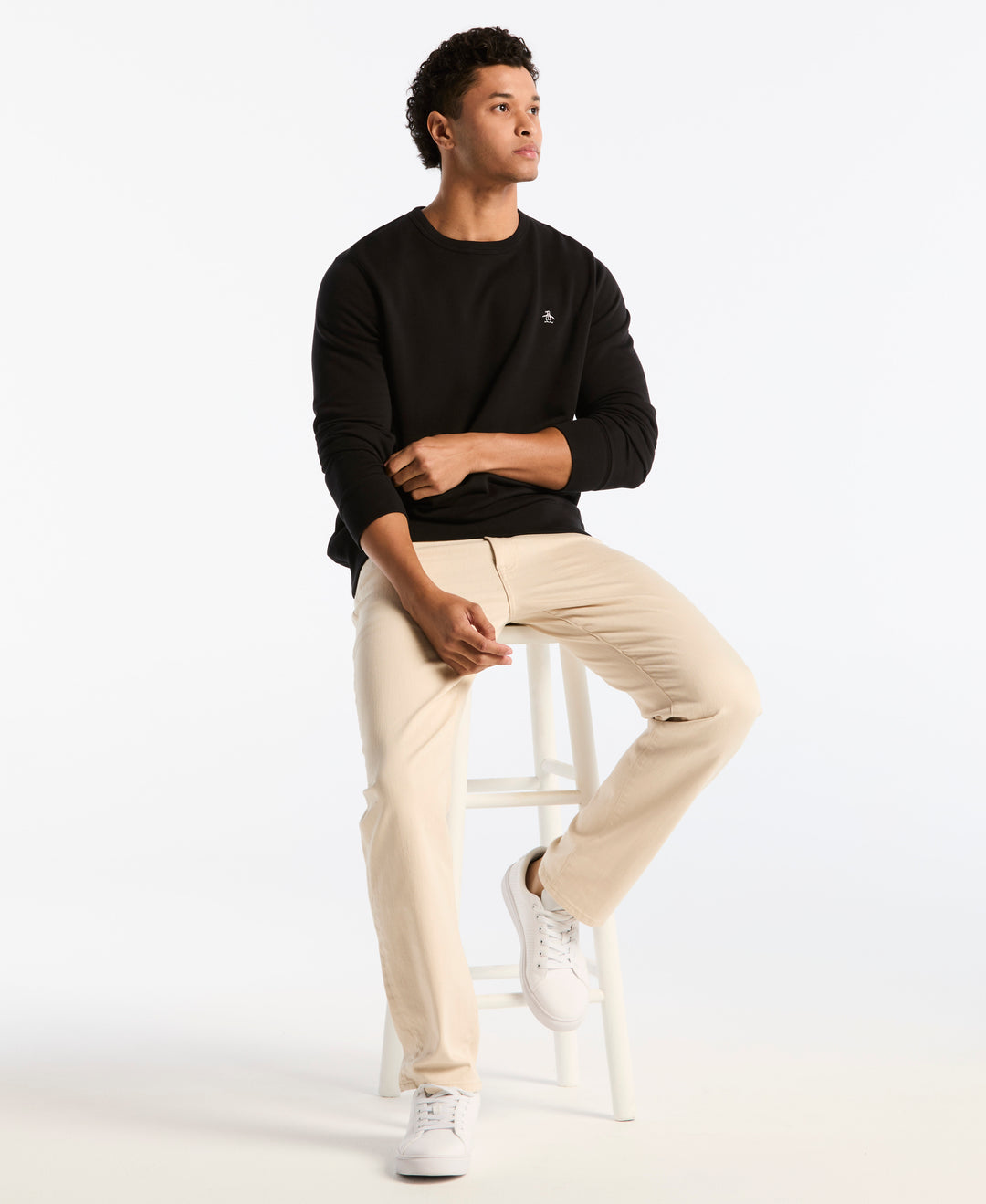 Fleece Crewneck Sweater (True Black) 