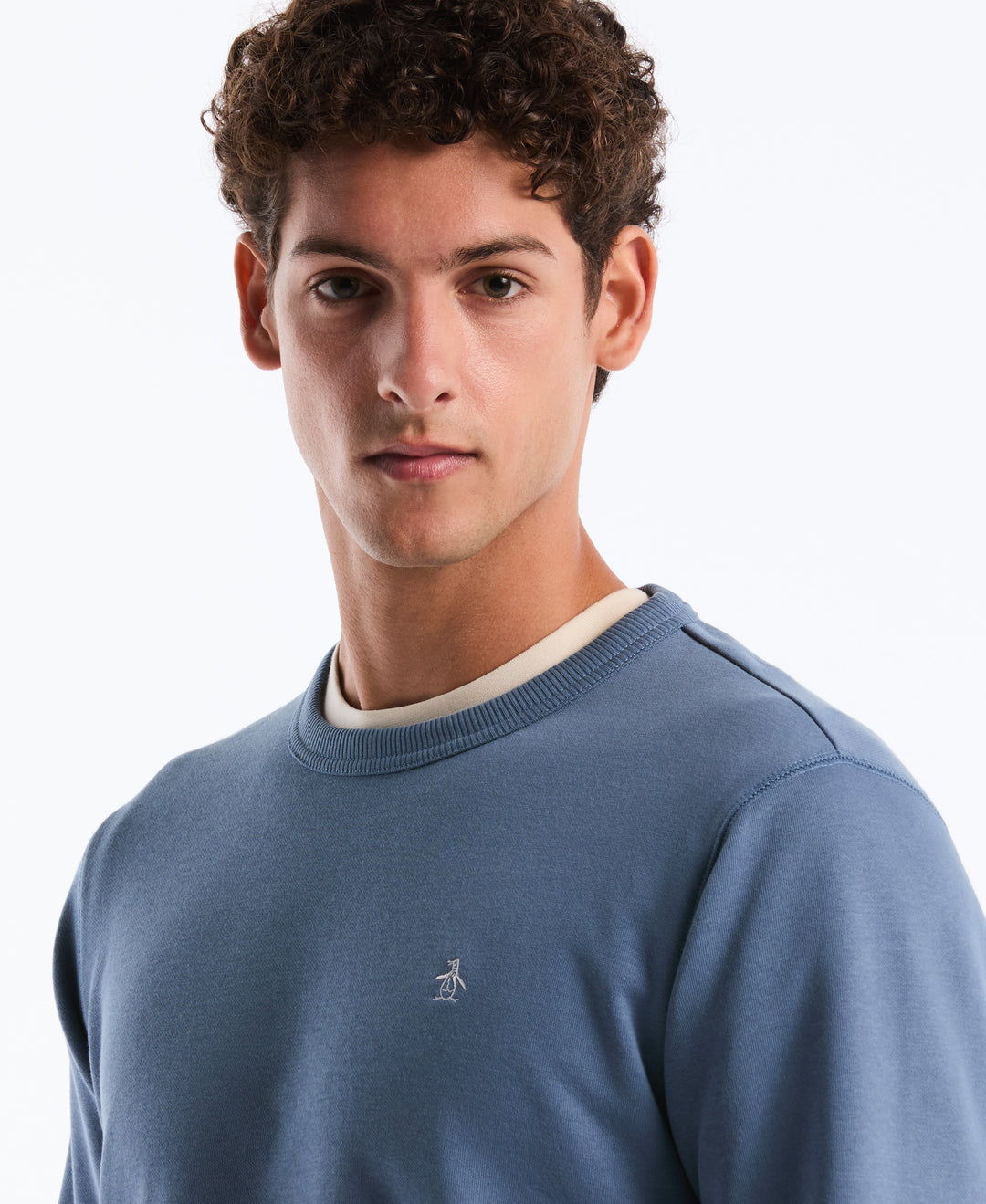 Embroidered Pete Fleece Crewneck (Copen Blue) 