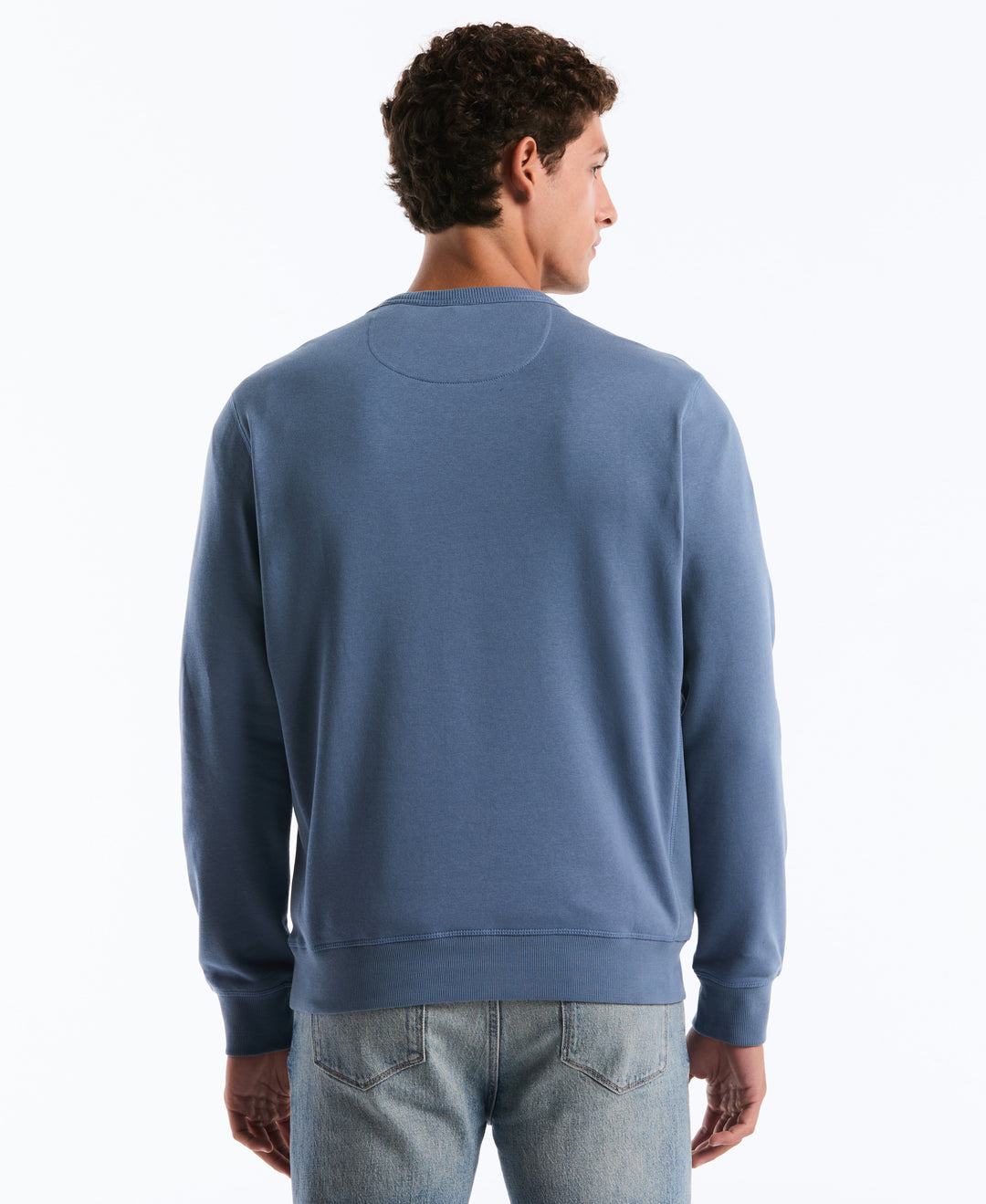 Embroidered Pete Fleece Crewneck (Copen Blue) 