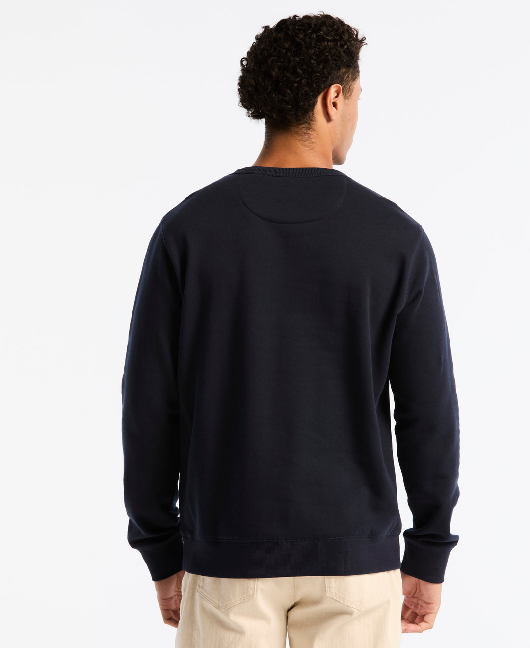 Embroidered Pete Fleece Crewneck (Dark Sapphire) 