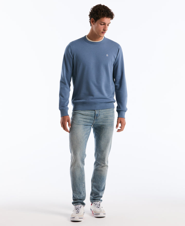 Embroidered Pete Fleece Crewneck (Copen Blue) 