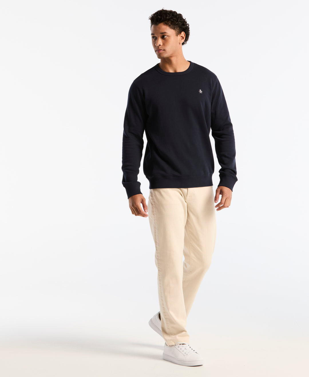 Embroidered Pete Fleece Crewneck (Dark Sapphire) 