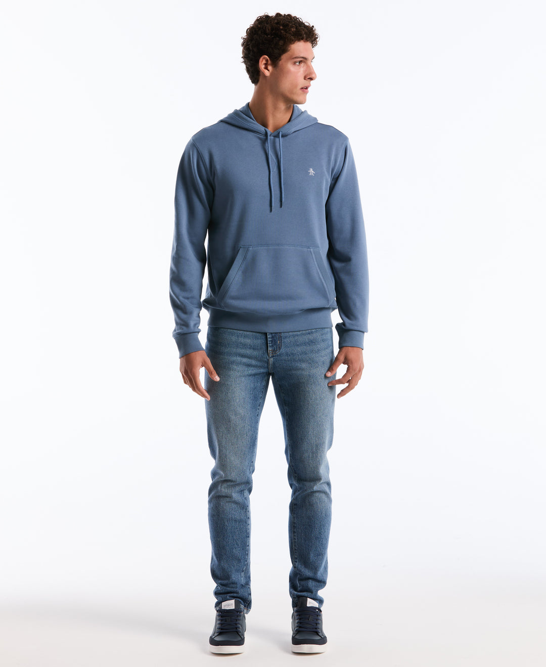 Embroidered Pete Fleece Hoodie (Copen Blue) 